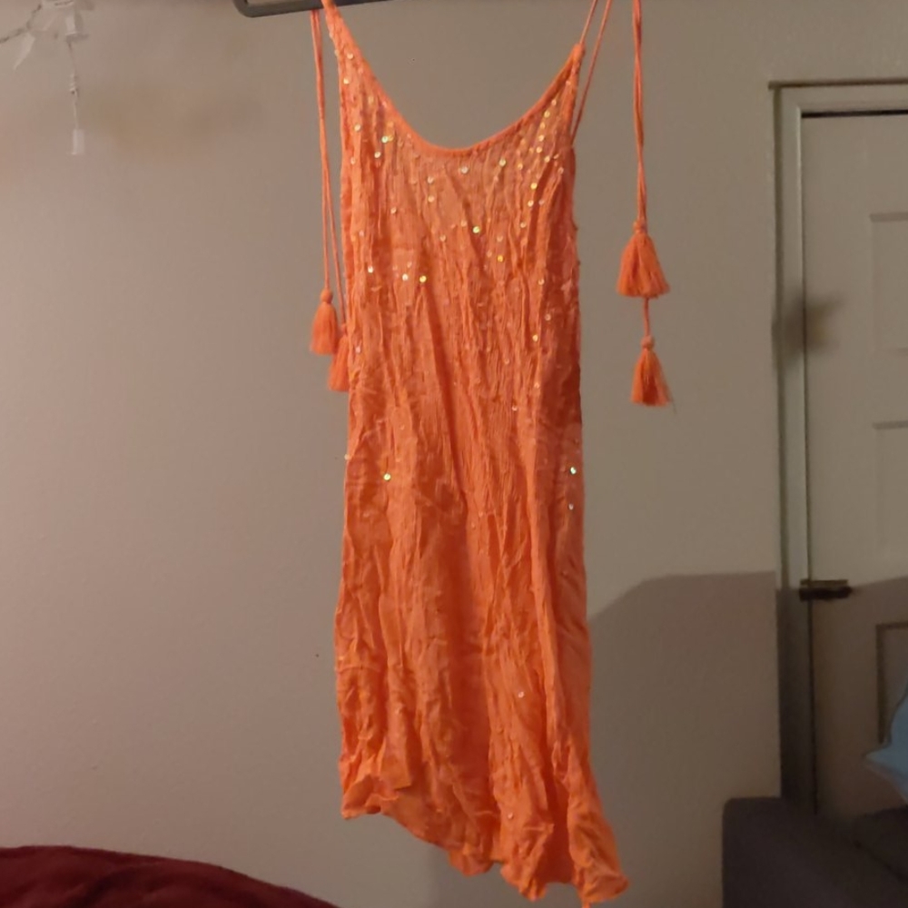 Free People lt. orange dress/nighty